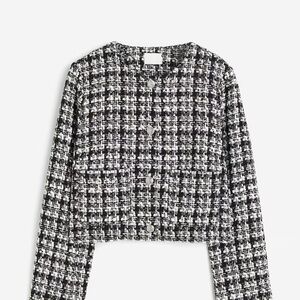 H&M Monochrome Bouclé Blazer